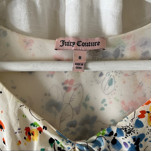 Juicy Couture Silk Watercolor Floral Mini Dress - Picture 6 of 7